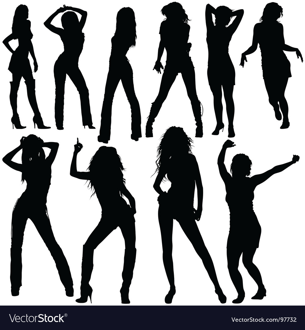 Dancing girls Royalty Free Vector Image - VectorStock