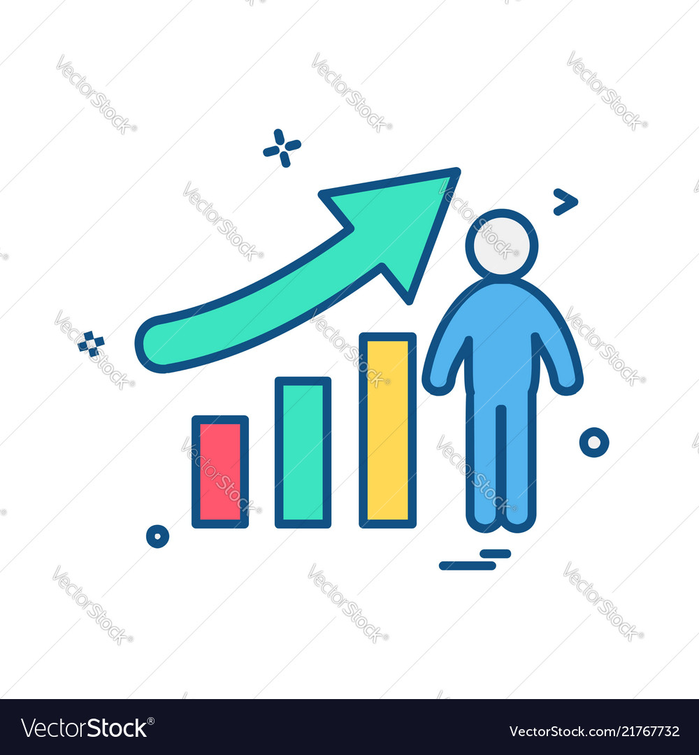 Graph icon design Vector Image Graph icon design