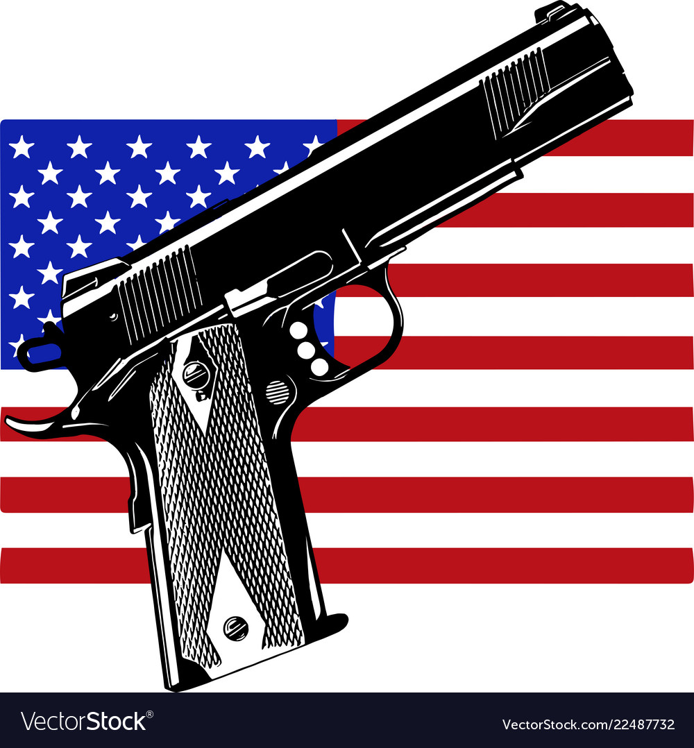 Gun on usa flag - focus weapons problem