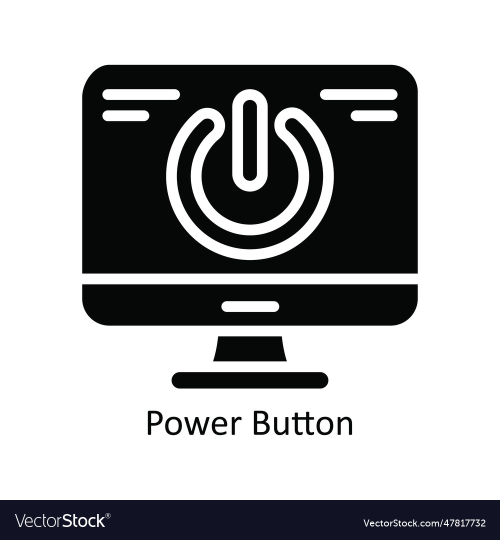 Power button solid icon design
