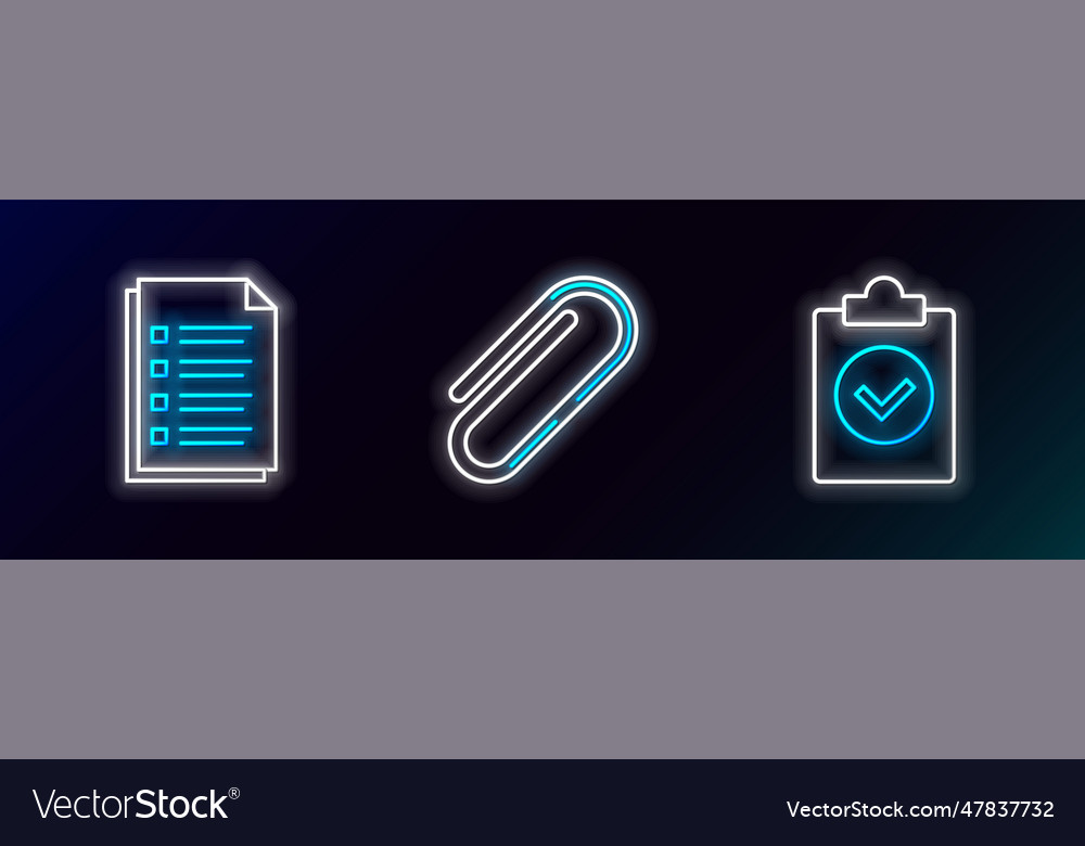 Set line completed task file document and paper vector image Set line completed task file document and paper