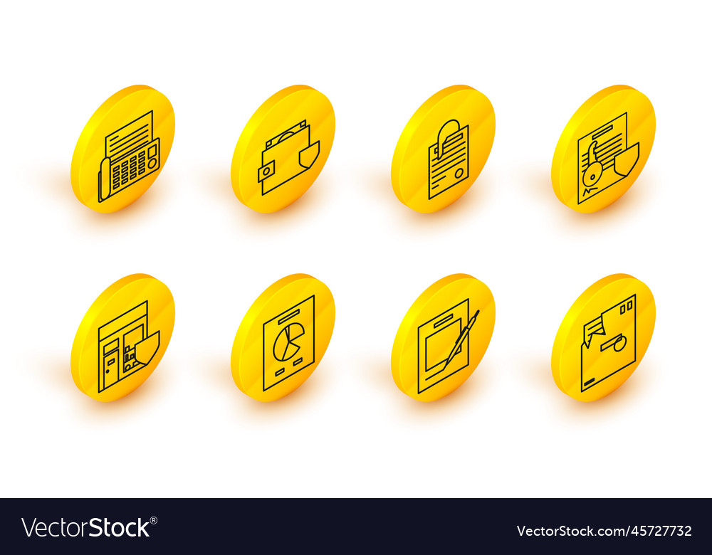 Set line ordered envelope blank notebook and pen Vector Image Set line ordered envelope blank notebook and pen