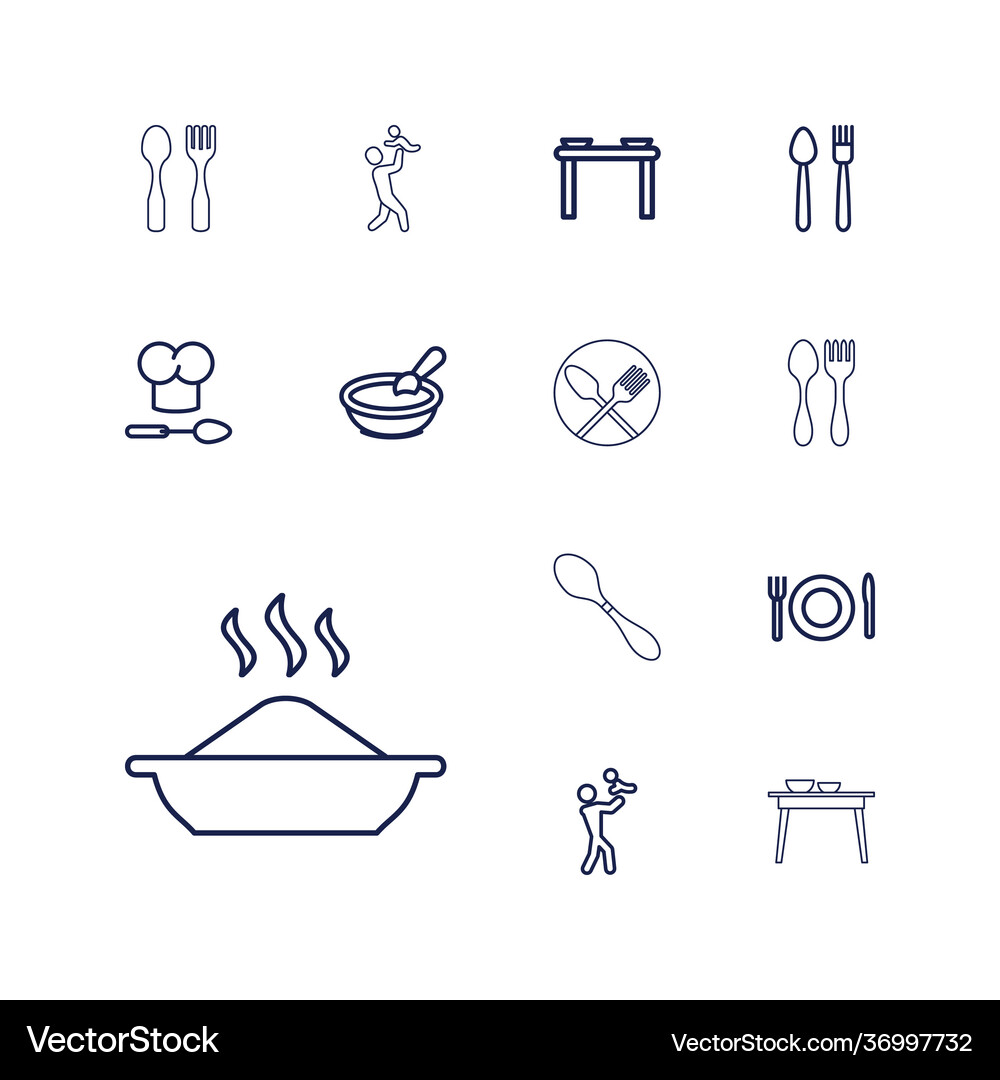 Spoon icons Royalty Free Vector Image - VectorStock
