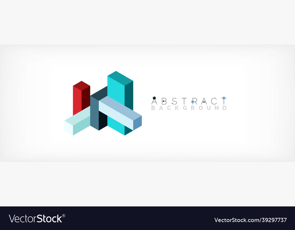 Abstract background 3d cubes cubic elements vector image Abstract background 3d cubes cubic elements