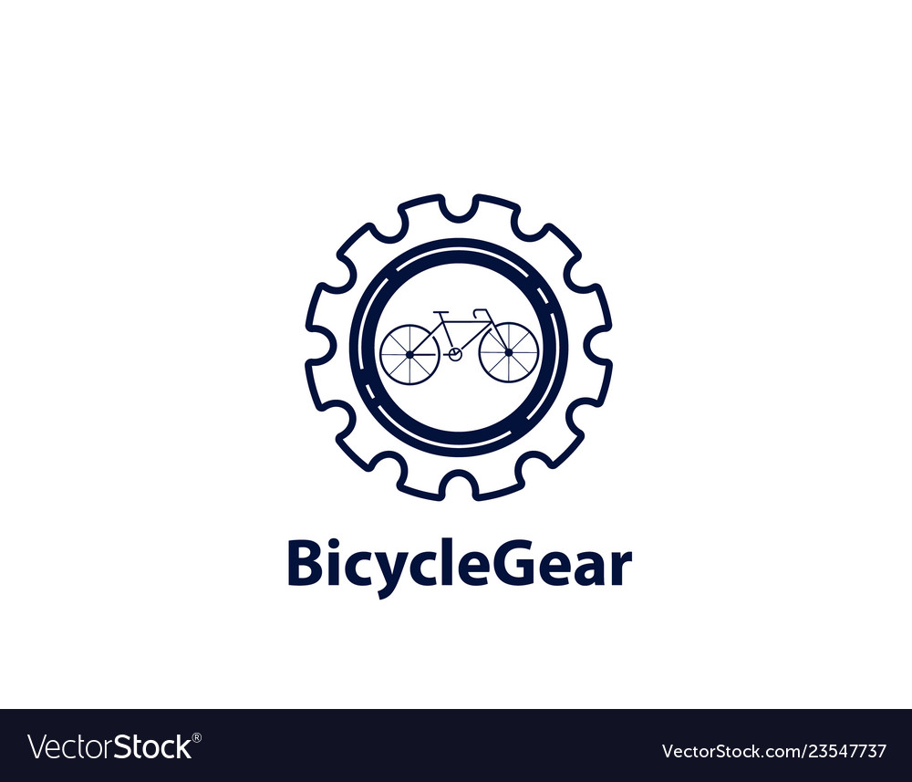 Bicycle gear logo Royalty Free Vector Image - VectorStock