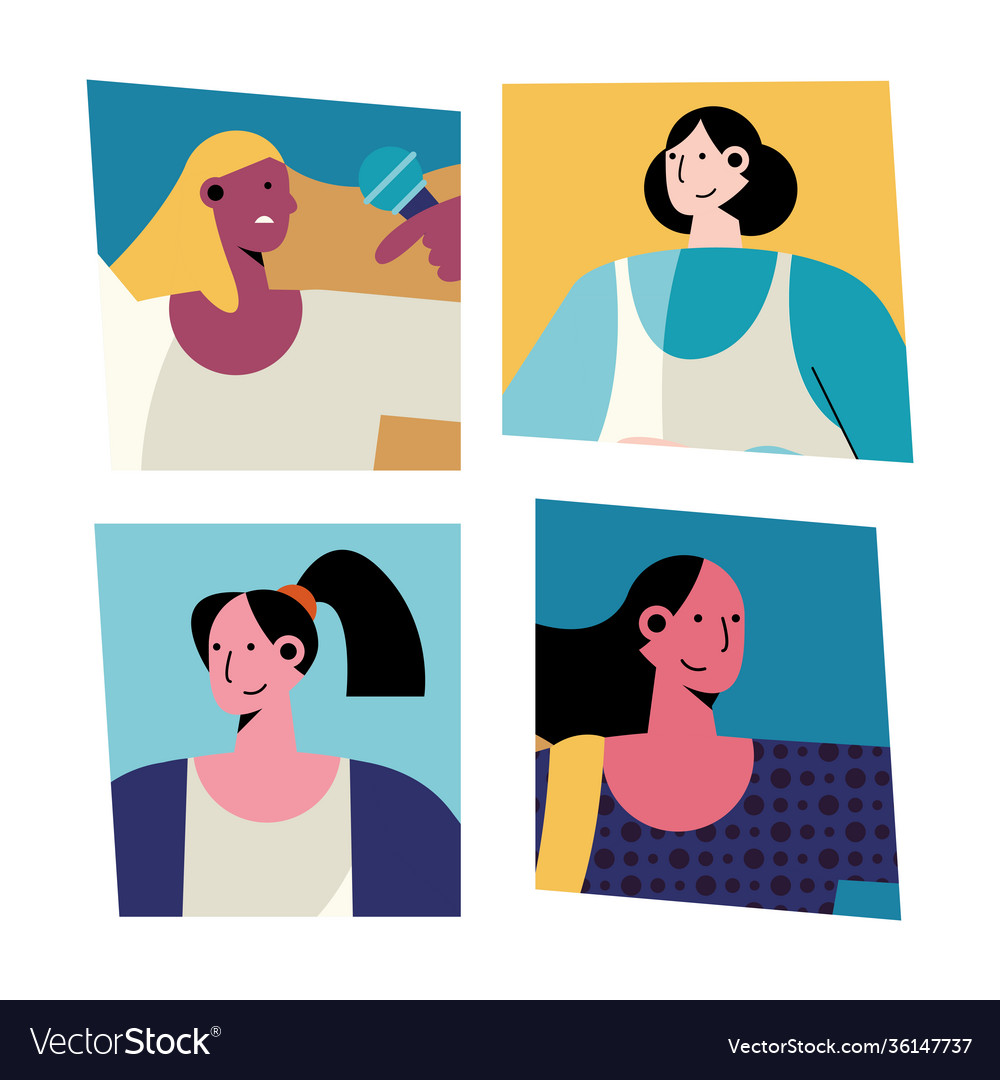 Download Bundle Four Women Different Professions Royalty Free Vector