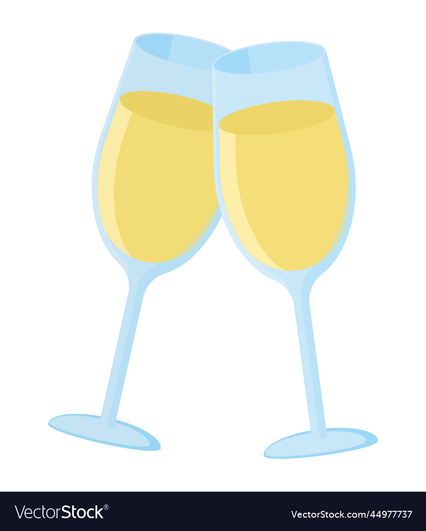 Cheers Champagne Glasses Royalty Free Vector Image 5571