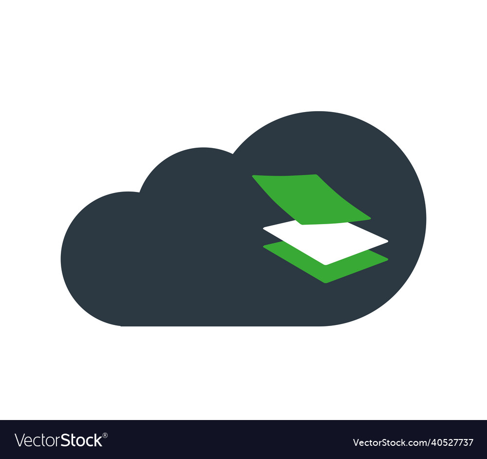 Cloud computing and documents vector image Cloud computing and documents