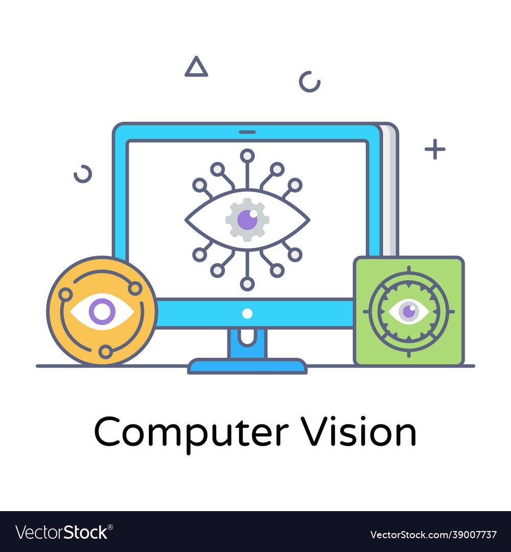 Computer vision Royalty Free Vector Image - VectorStock