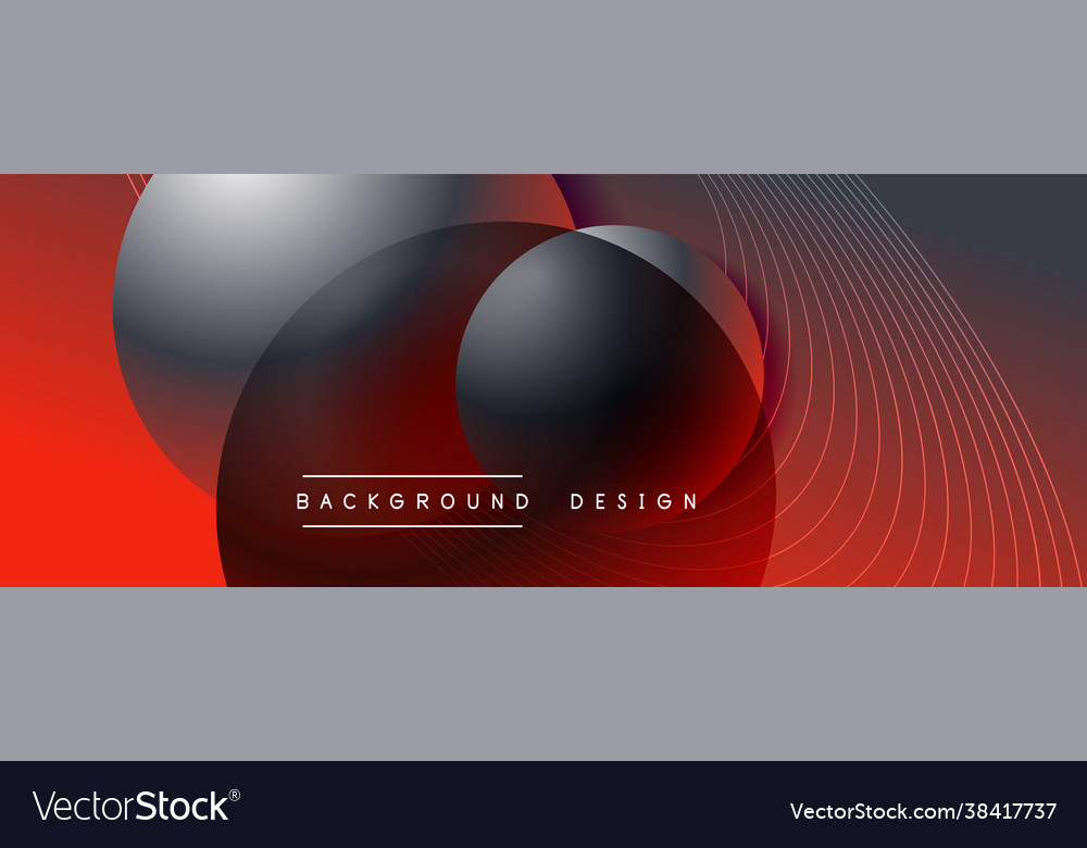 Gradient circles with shadows techno vector image Gradient circles with shadows techno