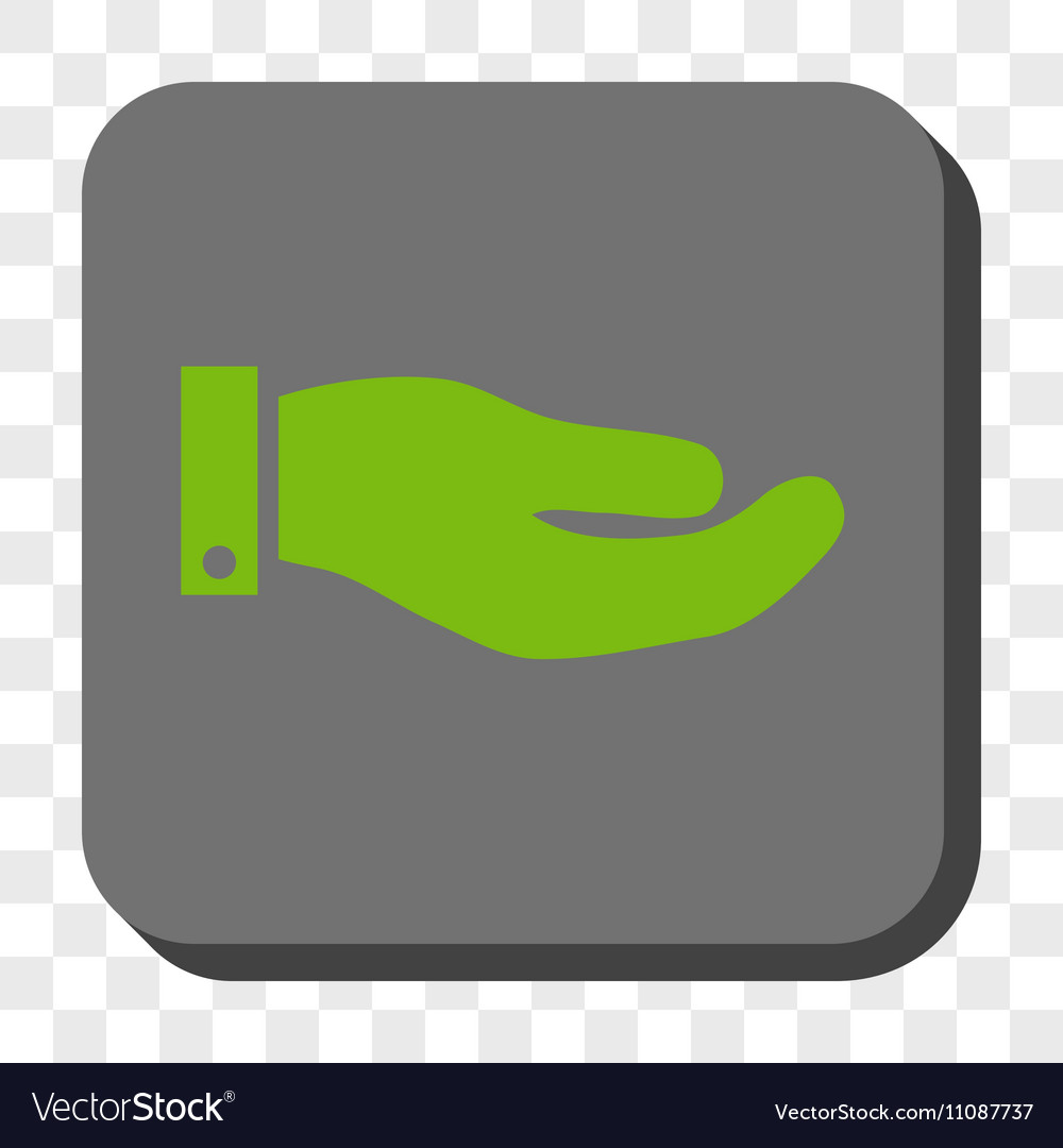 Hand rounded square button