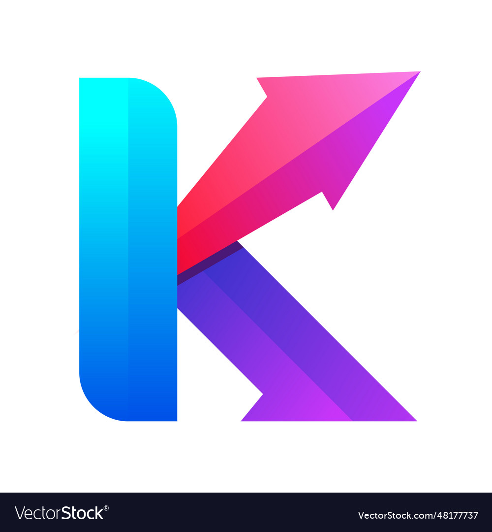 K letter colorful logo gradient