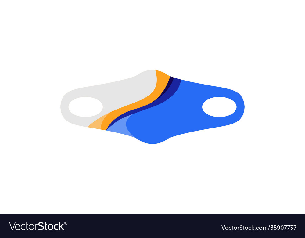 Medical mask simple design color modern vector image Medical mask simple design color modern