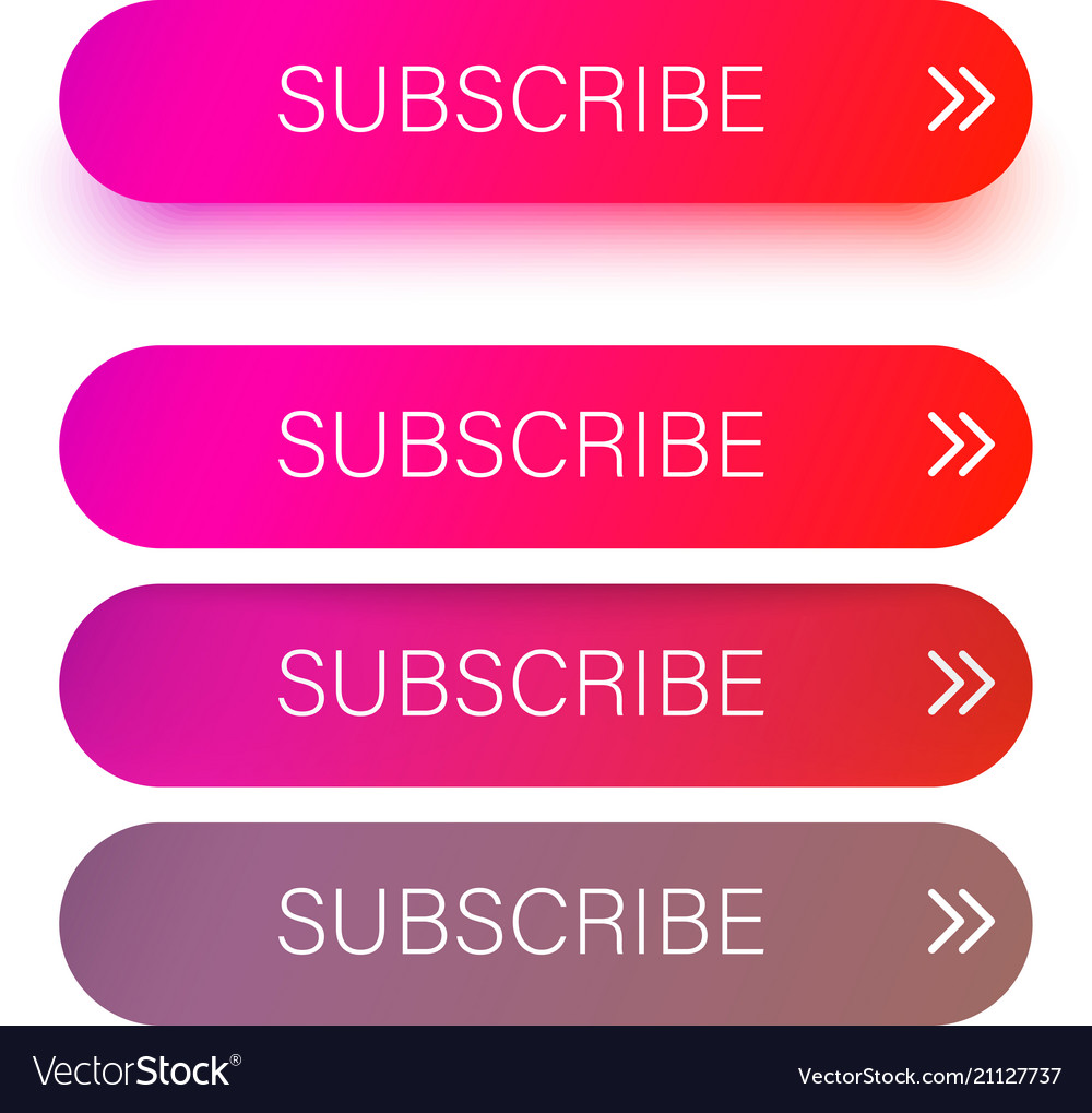 Pink and red subscribe web buttons isolated