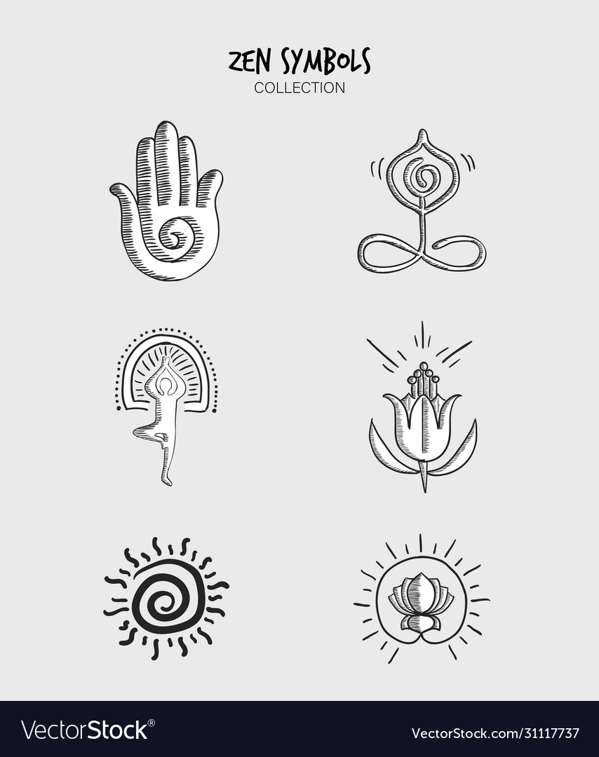 Pre hispanic icons collection set Royalty Free Vector Image