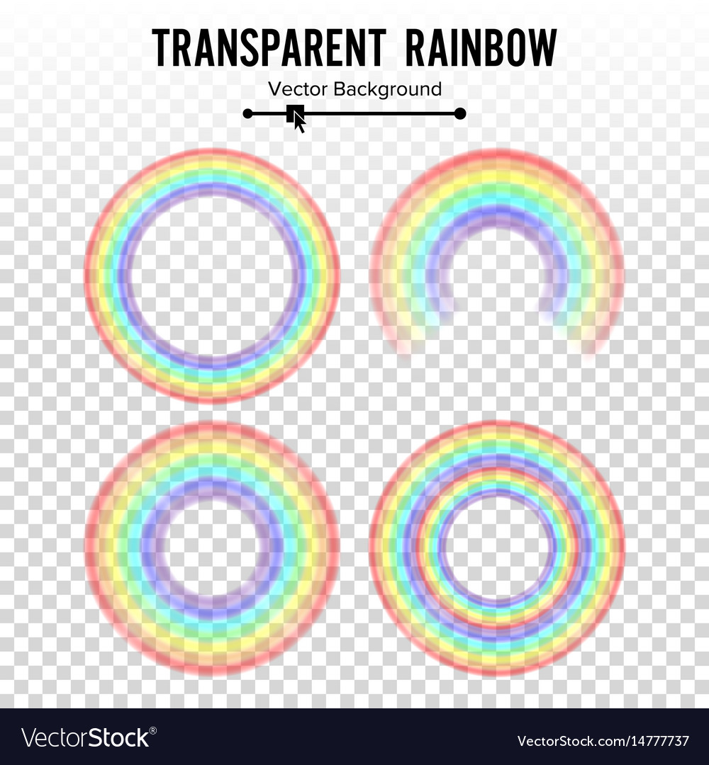 Rainbow circle element set color spectrum