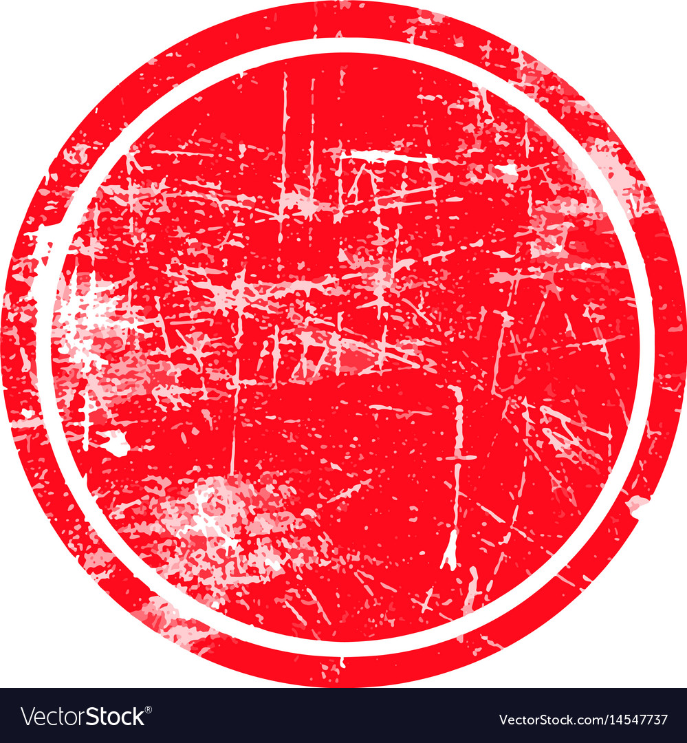 Red circle grunge stamp with blank isolated Vector Image