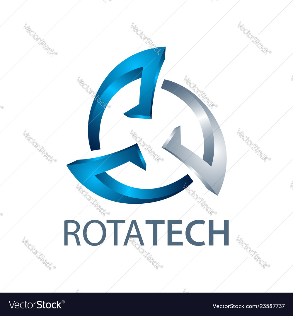 Rotate technology logo concept design three