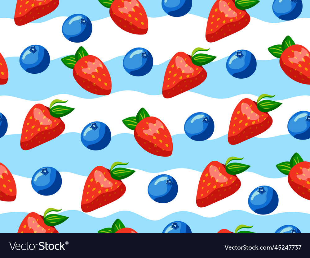 Seamless pattern with berries on a background