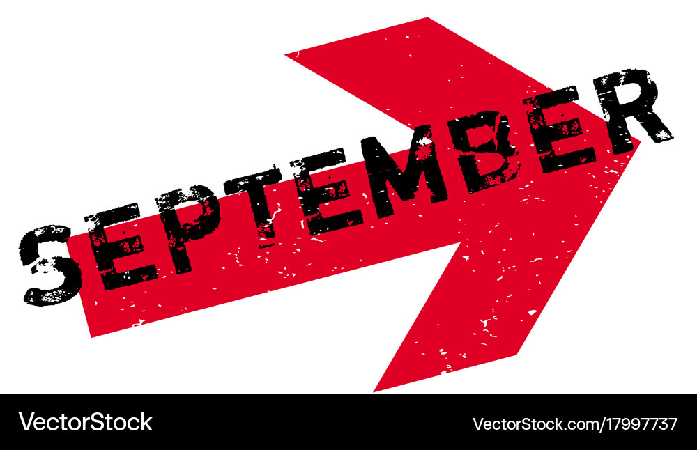 September rubber stamp Royalty Free Vector Image