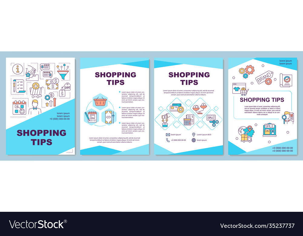 Shopping tips brochure template