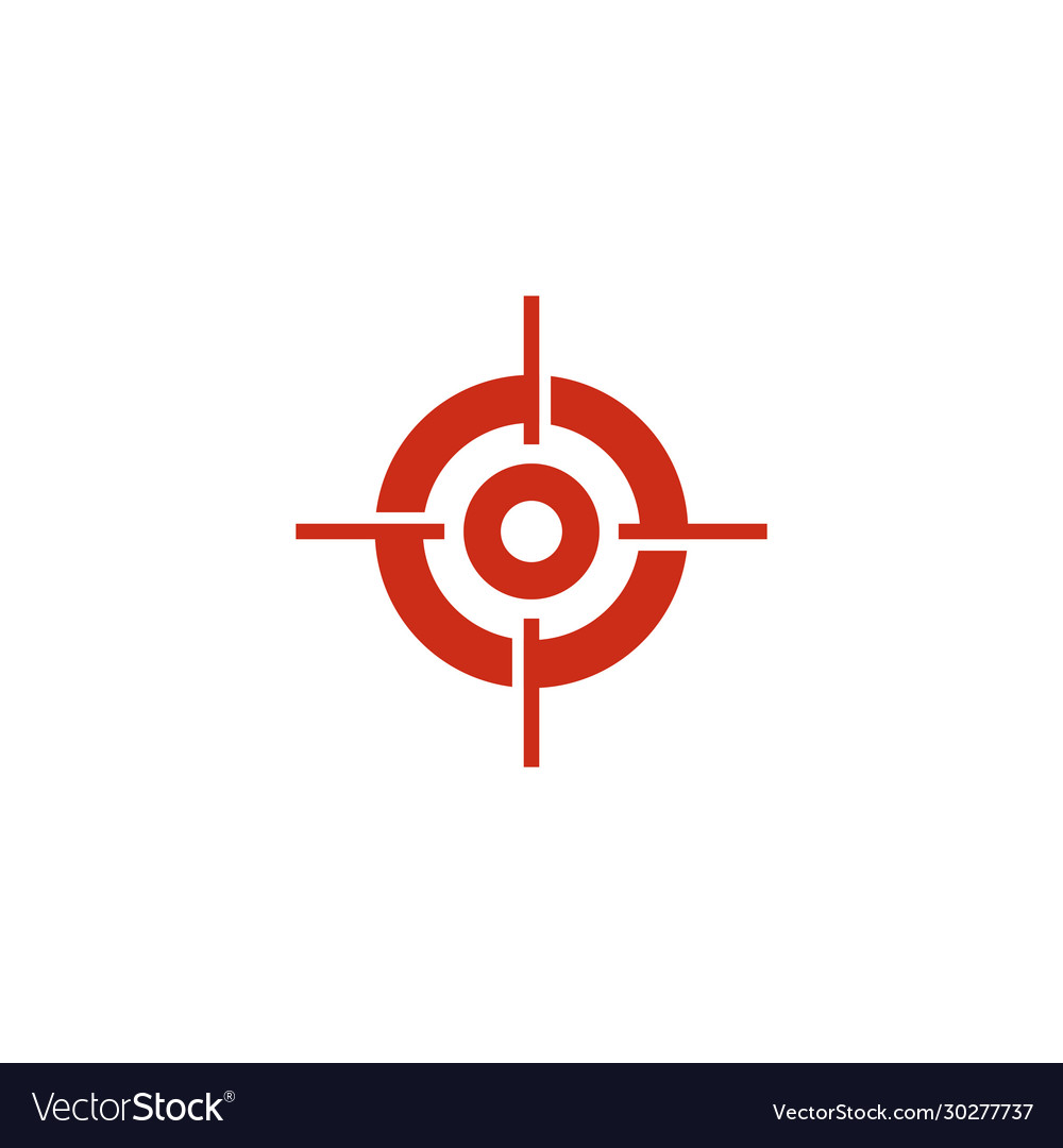 Target point icon logo design template Royalty Free Vector