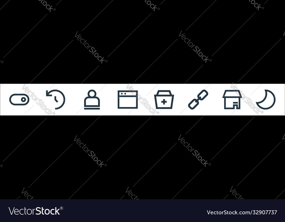 Benutzeroberfläche Linie Icons lineare eingestellte Qualität vector image Benutzeroberfläche Linie Icons lineare eingestellte Qualität