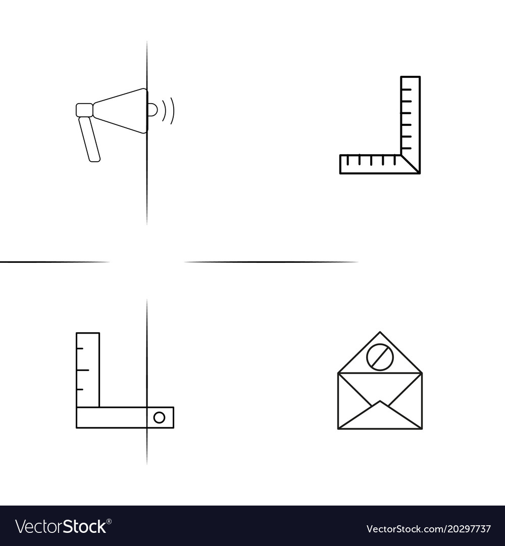 Web and text simple linear icon setsimple outline