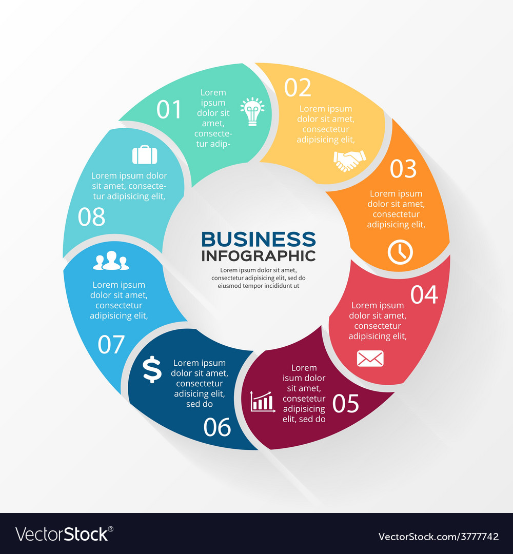 Circle infographic diagram graph presentation Vector Image