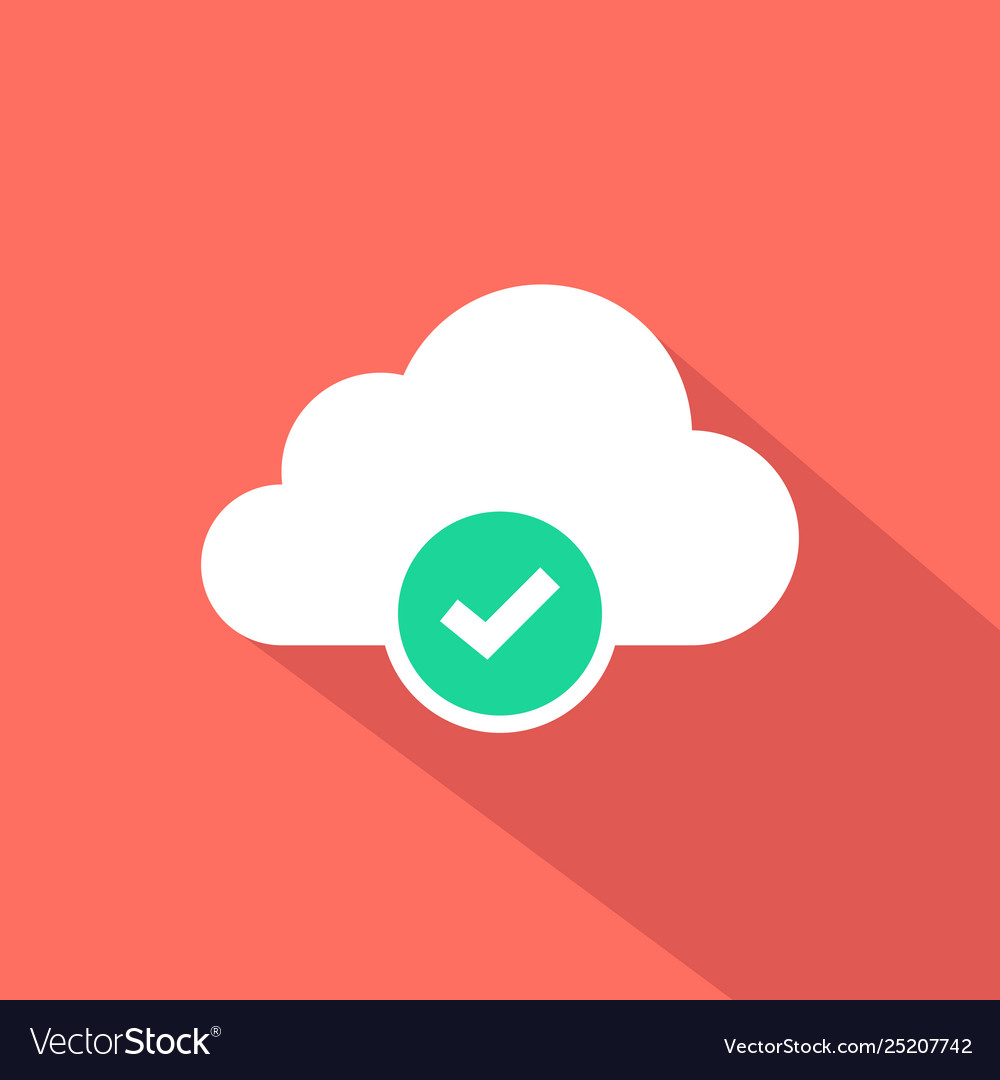 Cloud computing verified icon vector image Cloud computing verified icon