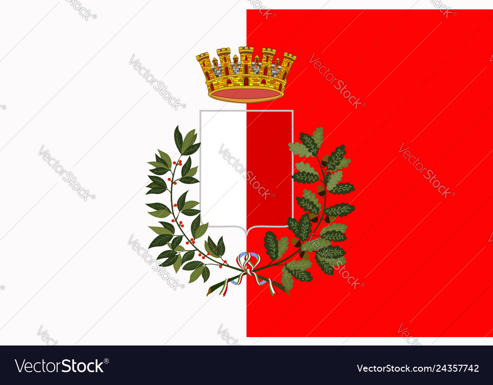 Flag of laquila abruzzo italy Royalty Free Vector Image