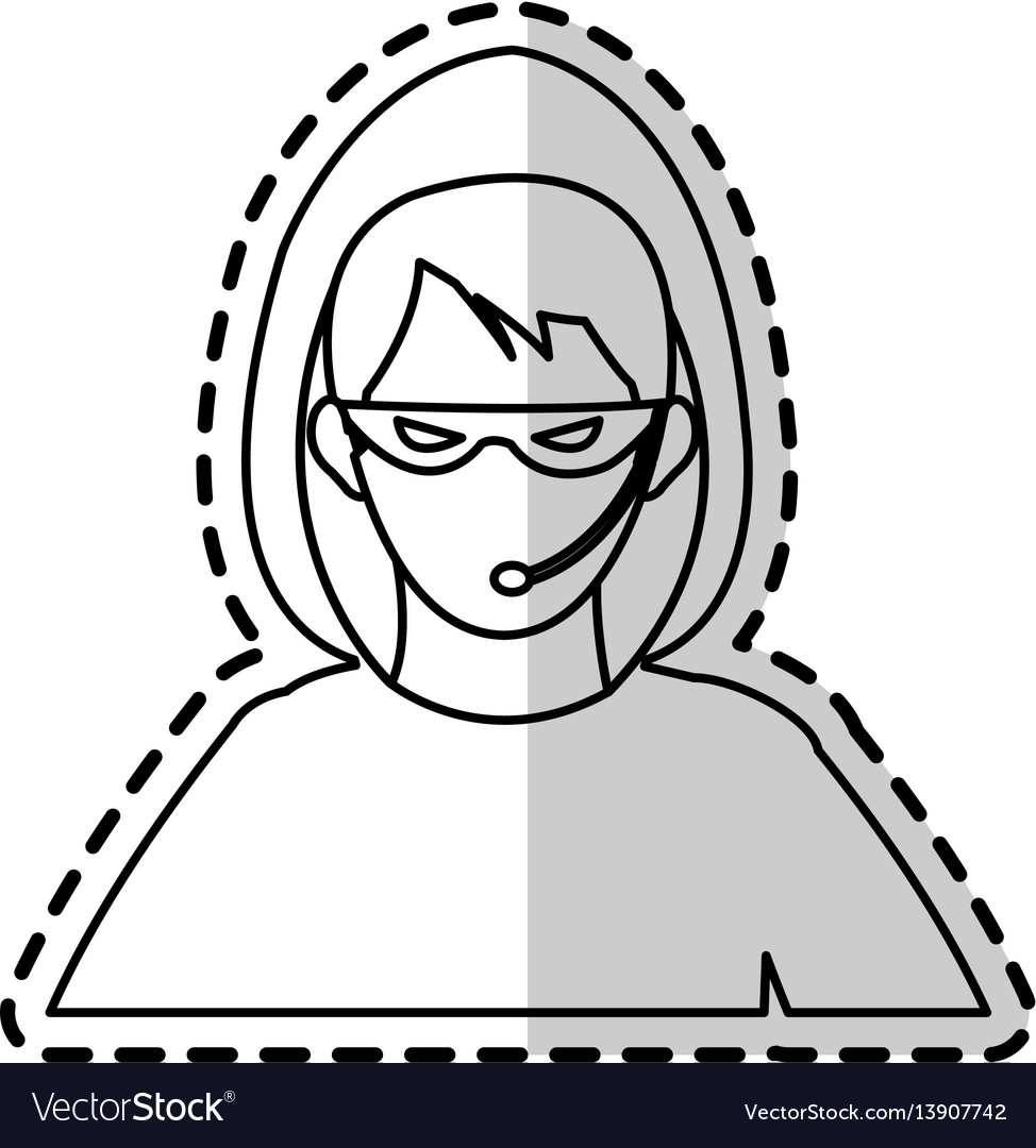 Hacker representation icon image vector image Hacker representation icon image