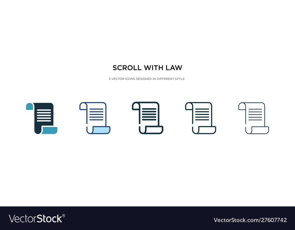 Law Scroll Icons - Different Styles