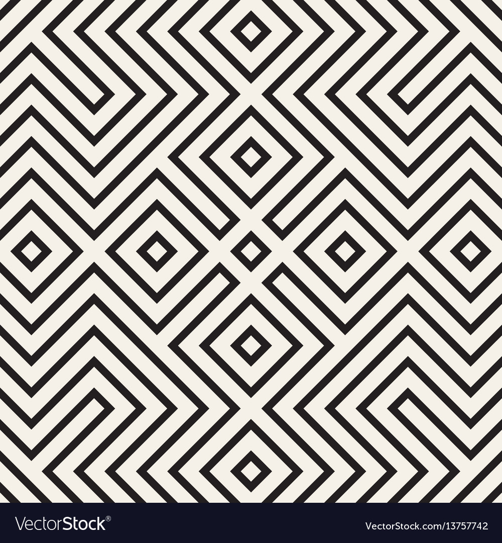 Monochrome Line Lattice Pattern