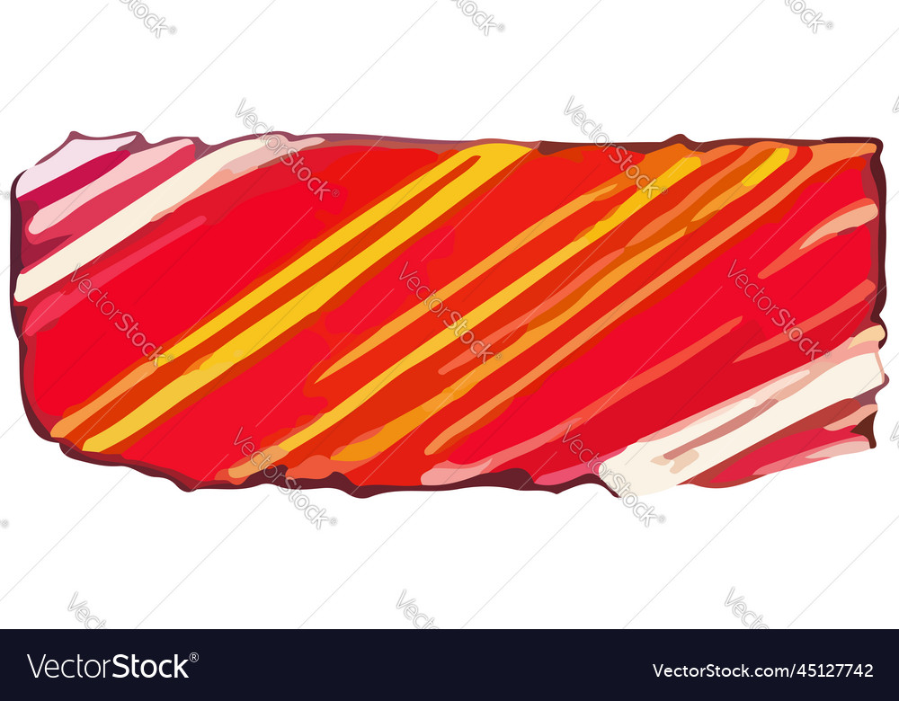 Red yellow rectangular shape with diagonal brush vector image Red yellow rectangular shape with diagonal brush