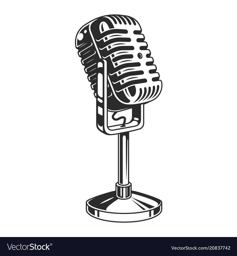 Download Retro microphone symbol Royalty Free Vector Image