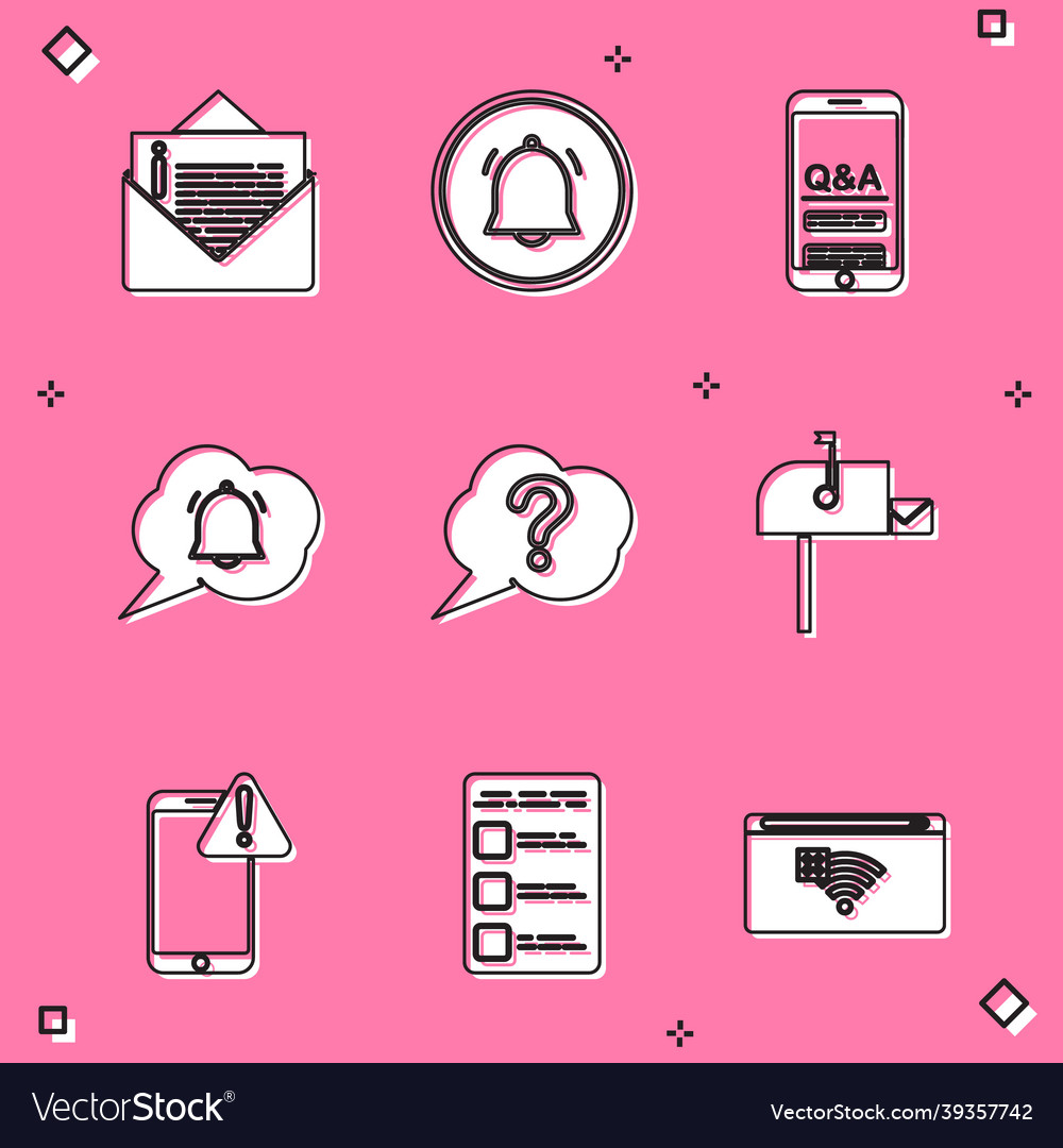Set envelope button chat notification mobile