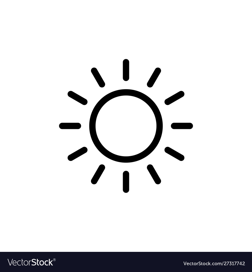 Sun icon for simple flat style weather ui design