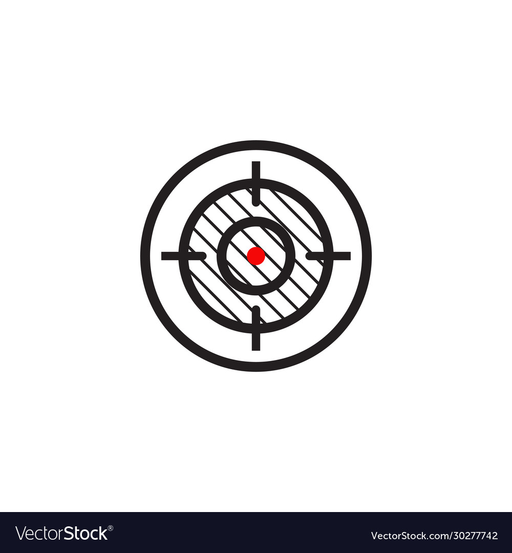 Target point icon logo design template Royalty Free Vector