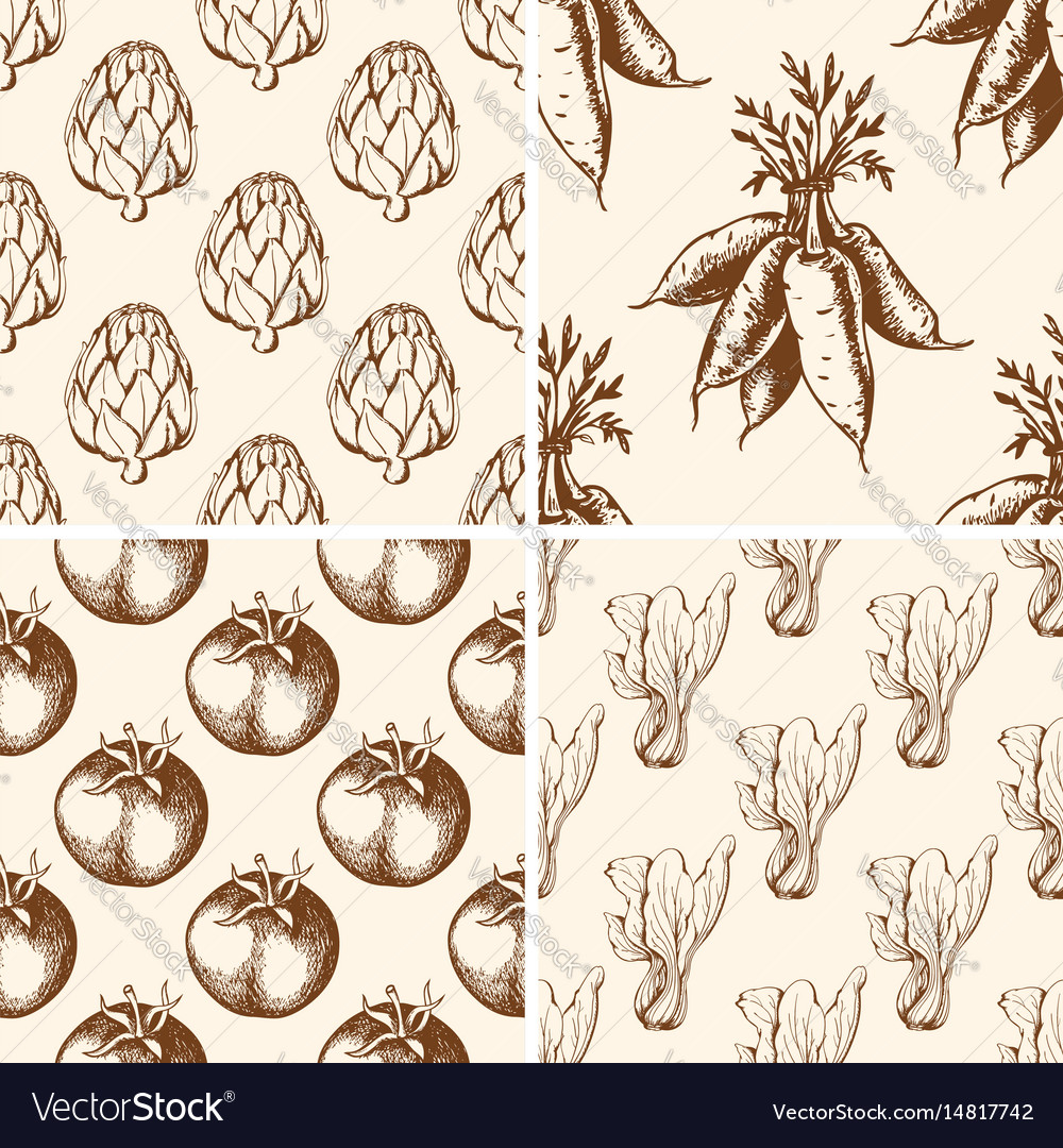 Vintage vegetable patterns