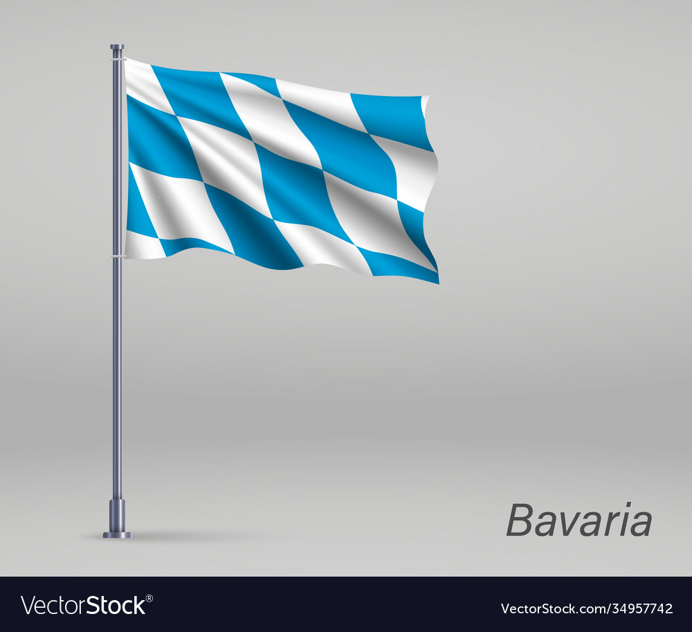 Waving flag bavaria - state germany