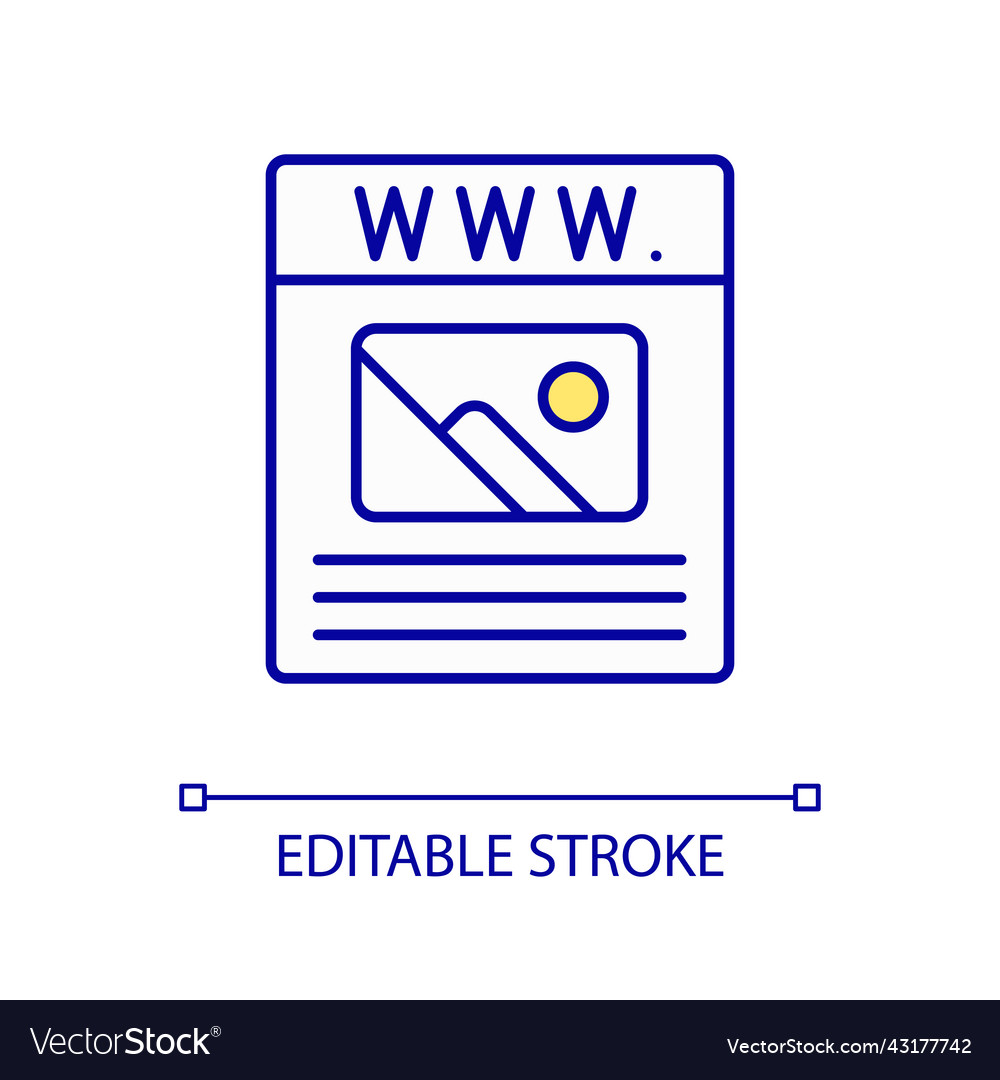 Webpage design rgb color icon vector image Webpage design rgb color icon