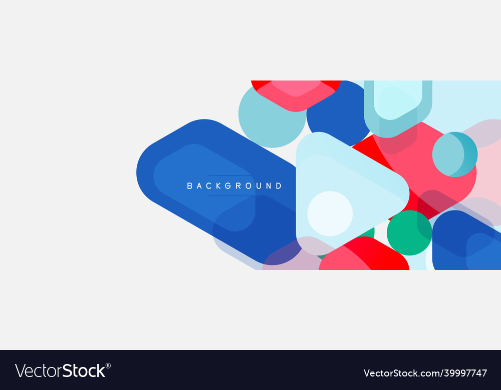 Abstract round geometric shapes and circles Vector Image