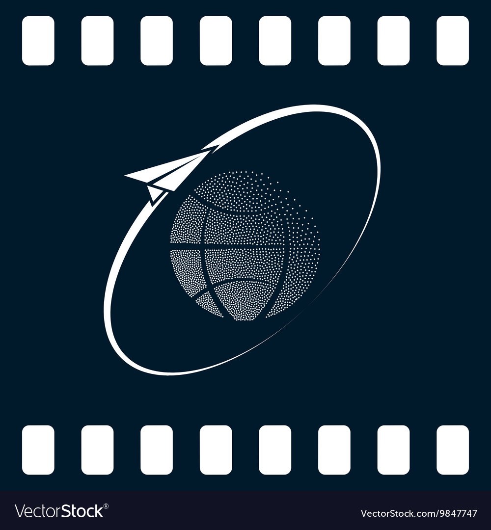 Flugzeug fliegen um das Planeten Erde Logo