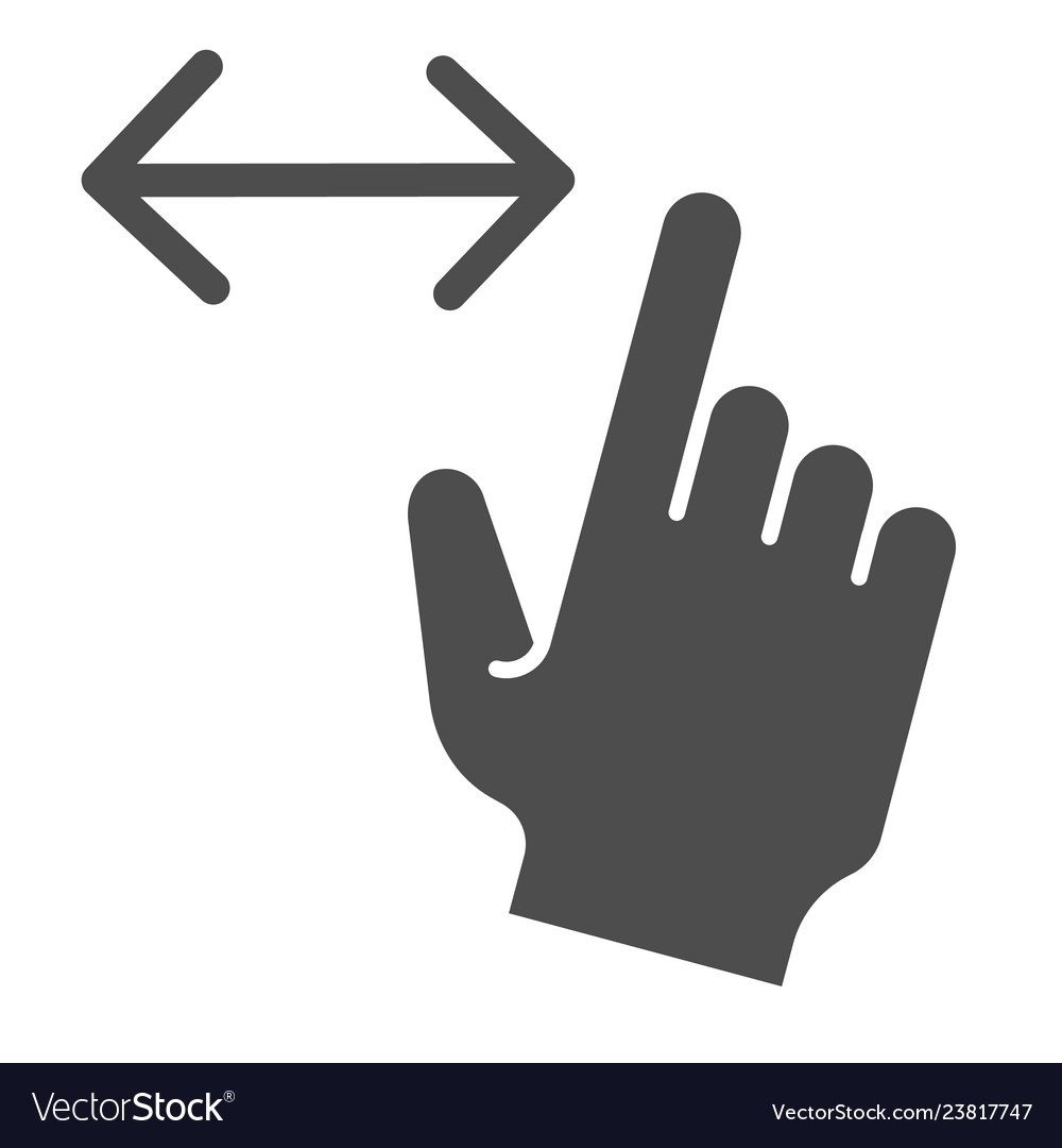 Horizontale Scroll Solid Icon Größe nach Breite vector image Horizontale Scroll Solid Icon Größe nach Breite