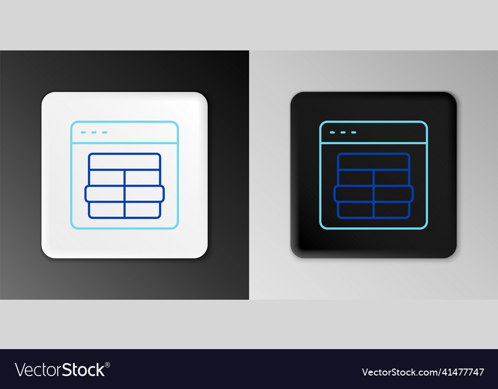Line mysql code icon isolated on grey background Vector Image Line mysql code icon isolated on grey background