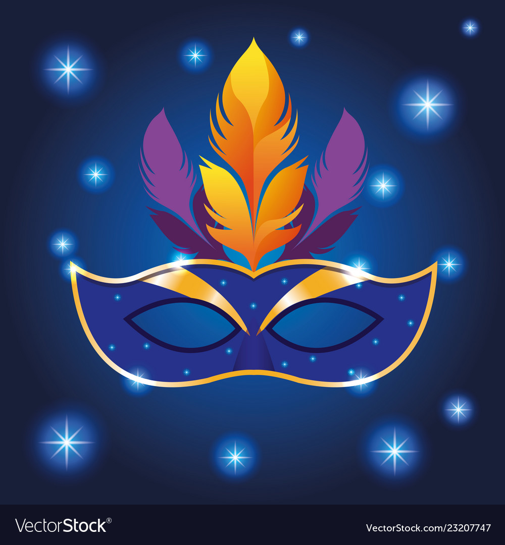 Mari gras mask Royalty Free Vector Image - VectorStock