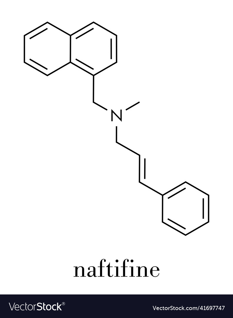 Naftifine antifungal drug molecule skeletal