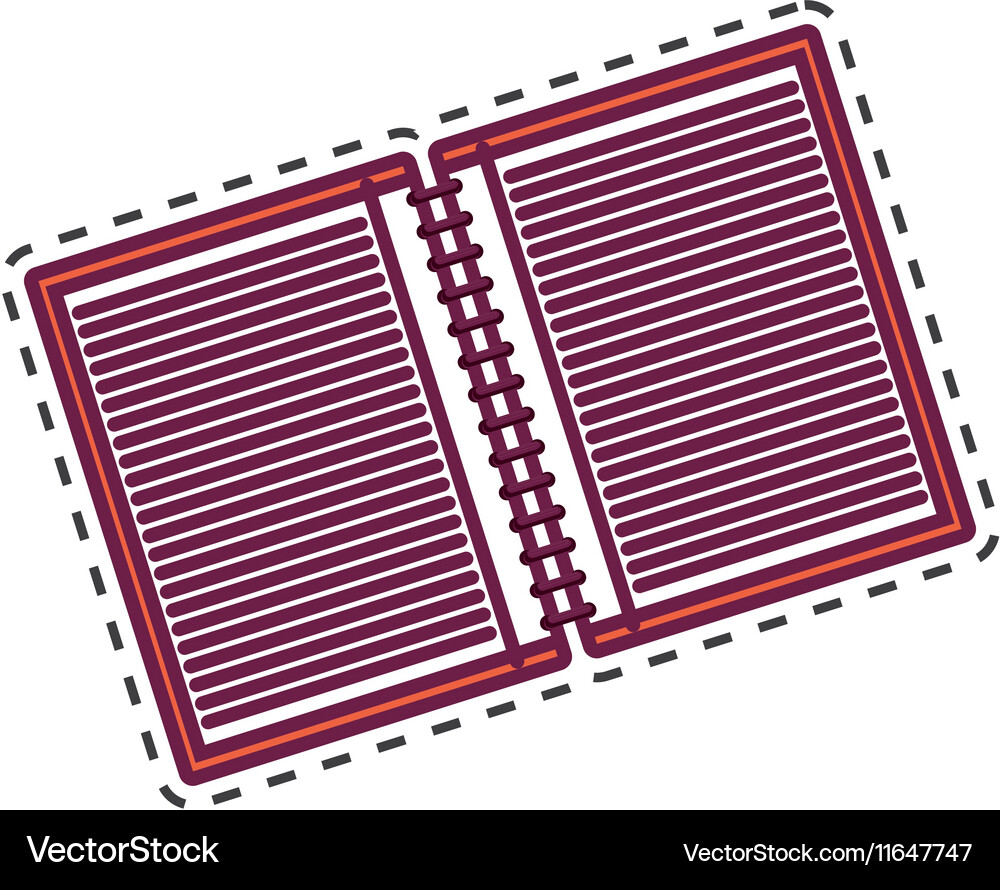Notebook school isolated icon Royalty Free Vector Image