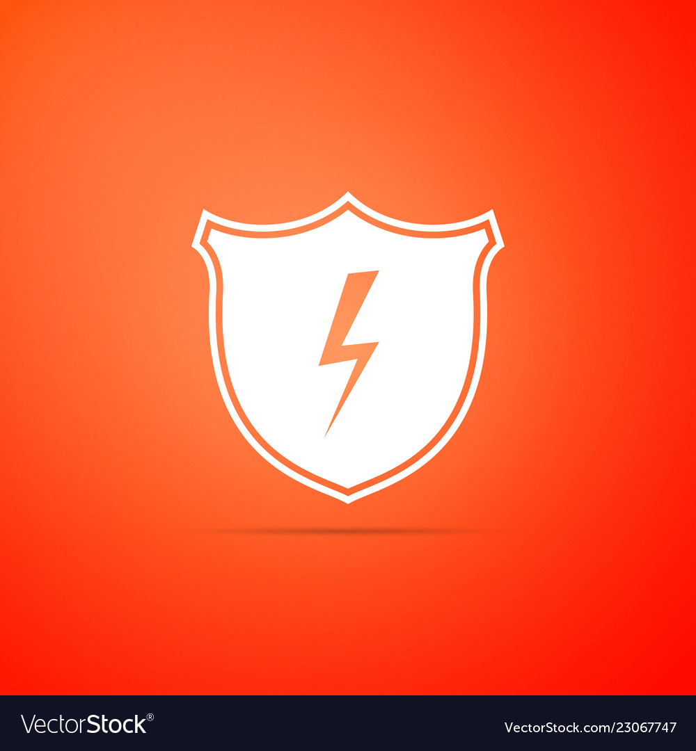 Secure shield with lightning icon isolated Vector Image Secure shield with lightning icon isolated